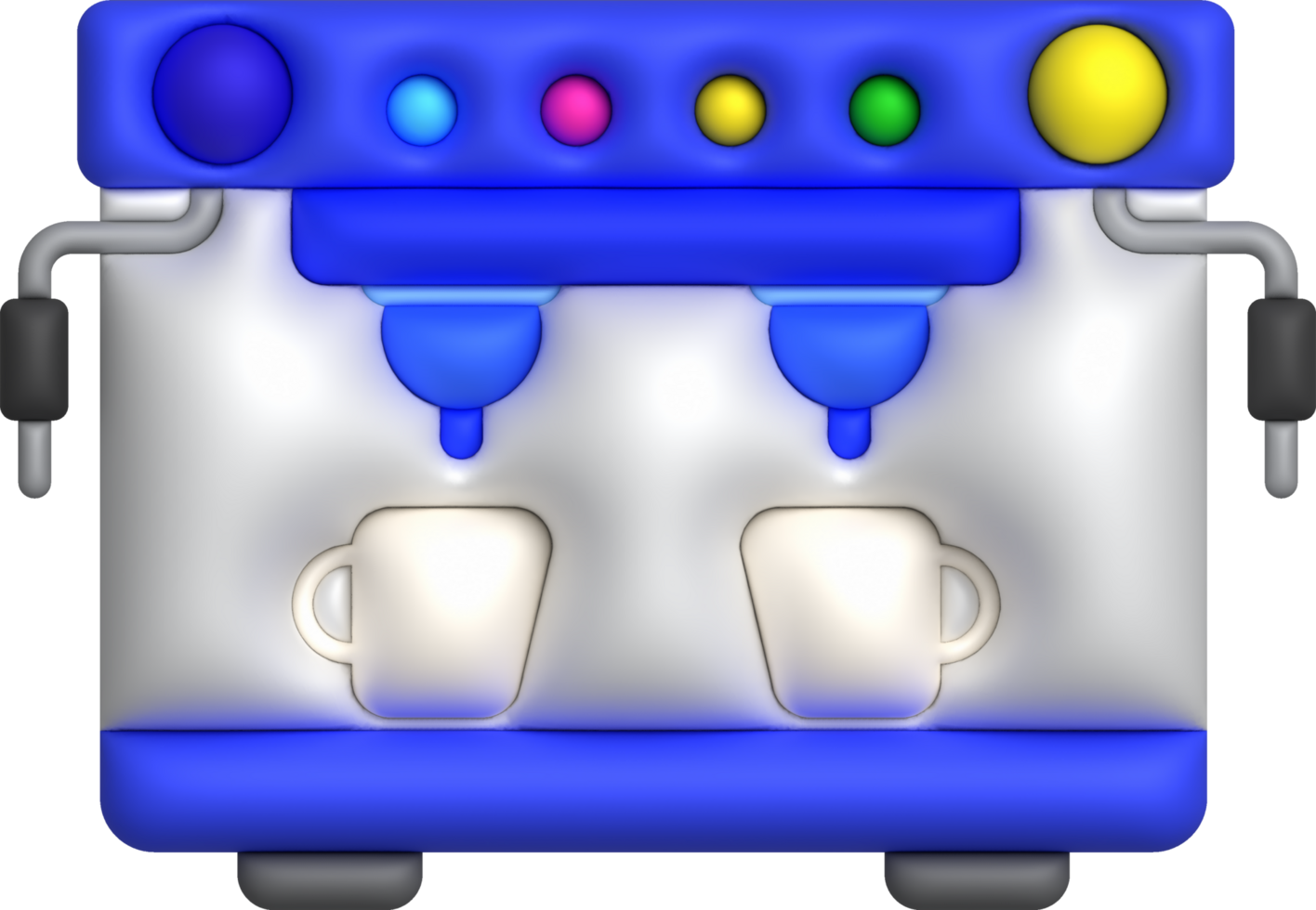 3d illustratie koffie maker machine voor maken koffie cappuccino en espresso. png