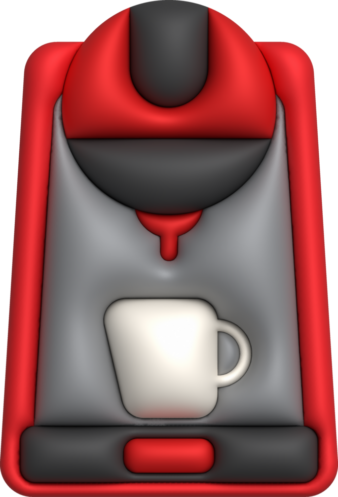 3d illustration Coffee maker machine for making coffee cappuccino and espresso. png