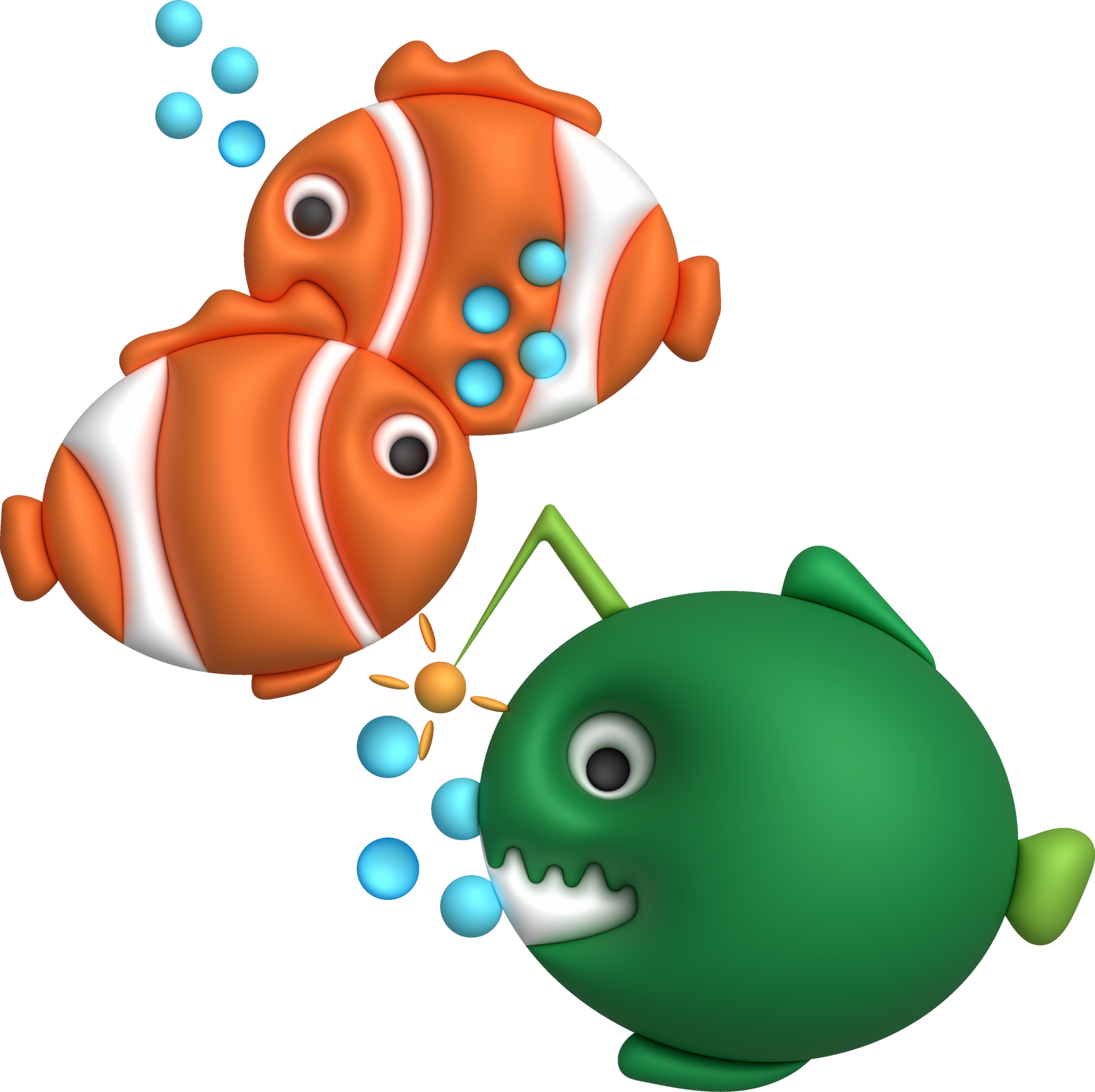3d-illustration-cute-underwater-animals-sea-fish-popular-color-fish