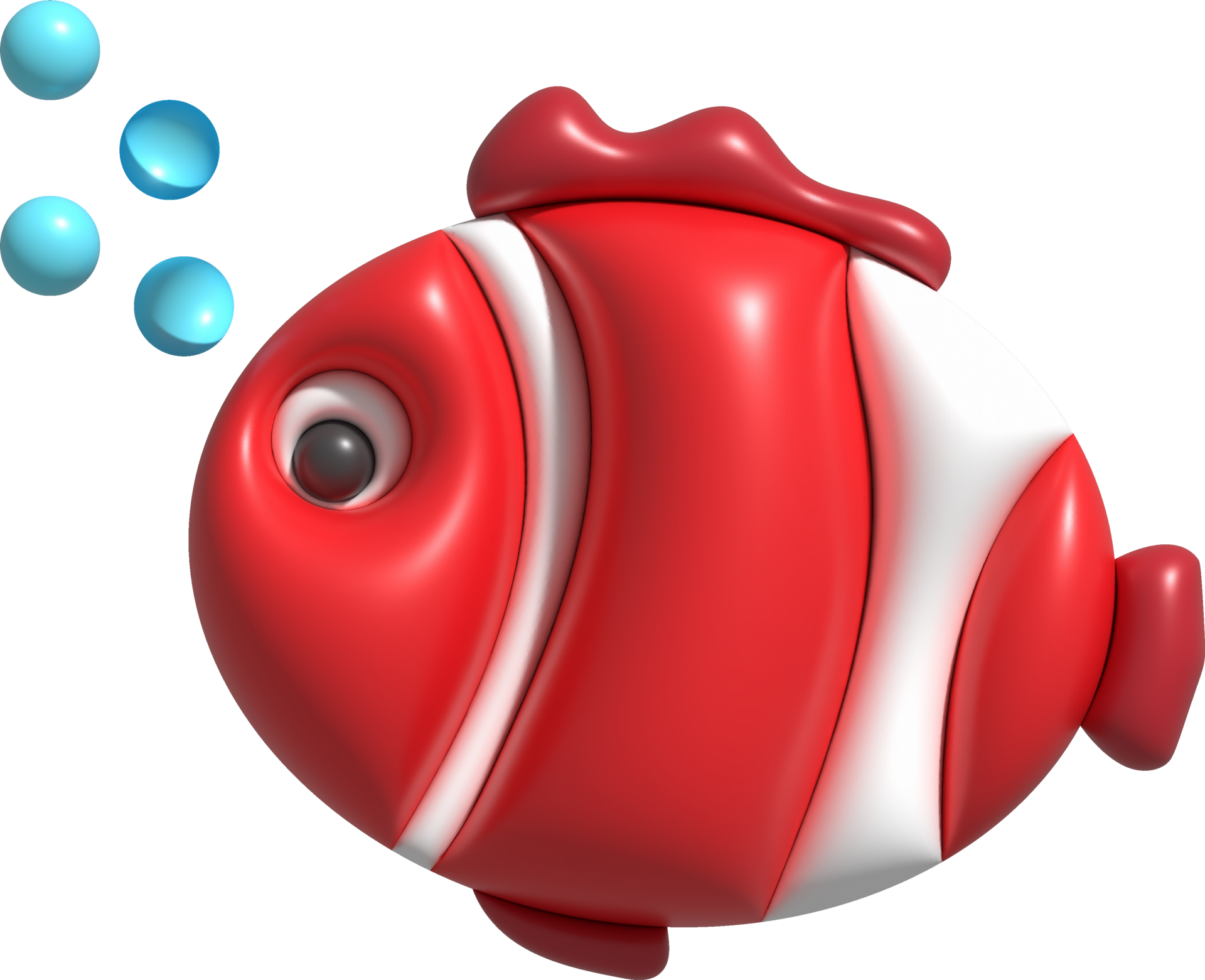3D Illustration Cute Underwater Animals Sea Fish Popular Color Fish 3d-illustration-cute-underwater-animals-sea-fish-popular-color-fish