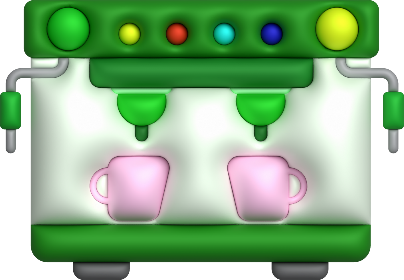 3d illustratie koffie maker machine voor maken koffie cappuccino en espresso. png