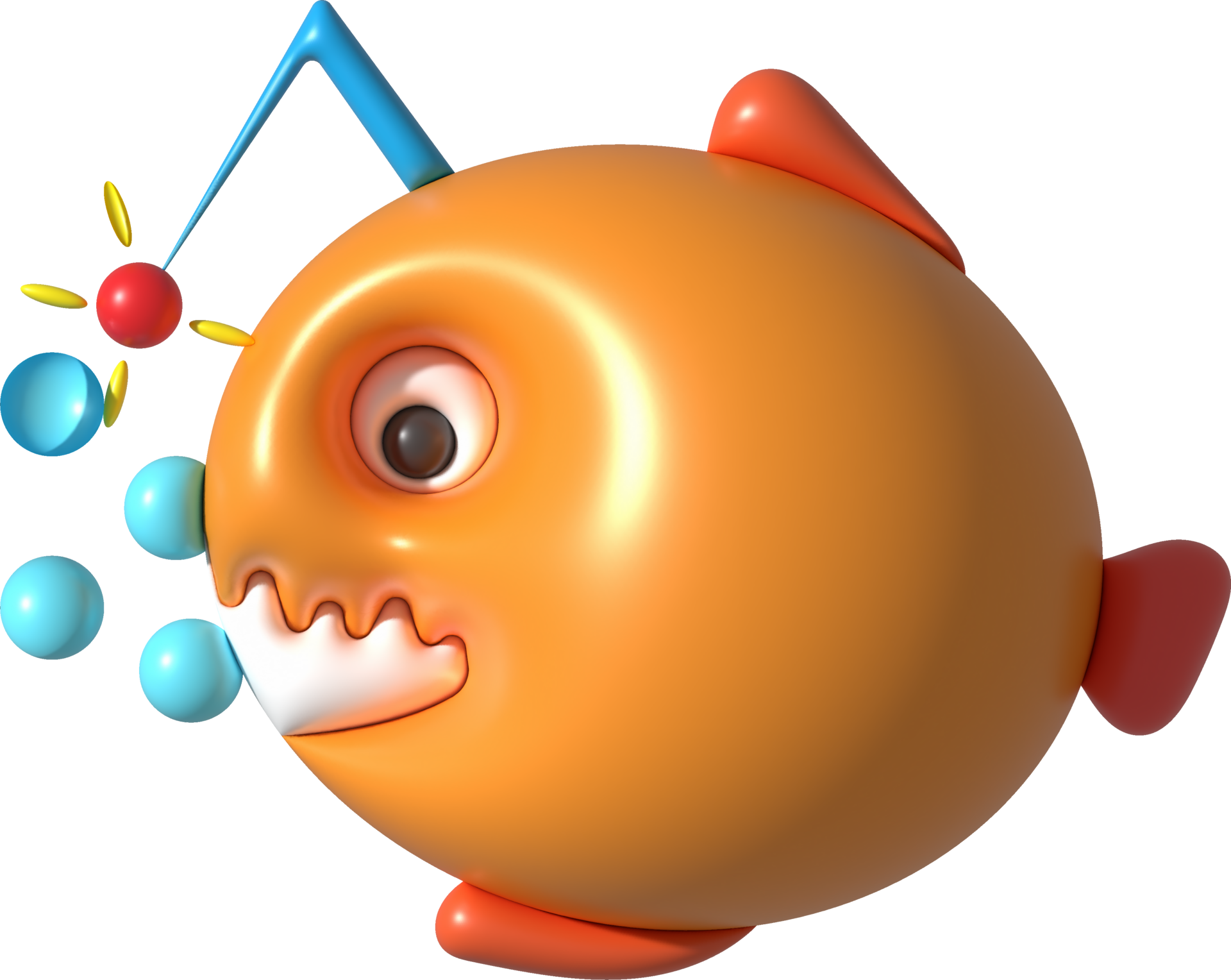 3D Illustration Cute Underwater Animals Sea Fish Popular Color Fish 3d-illustration-cute-underwater-animals-sea-fish-popular-color-fish