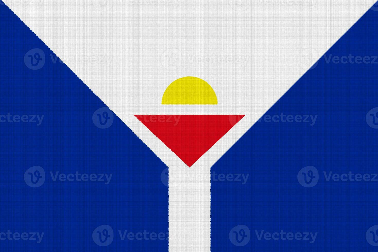 Flag of Collectivity of Saint Martin on a textured background. Concept collage. photo