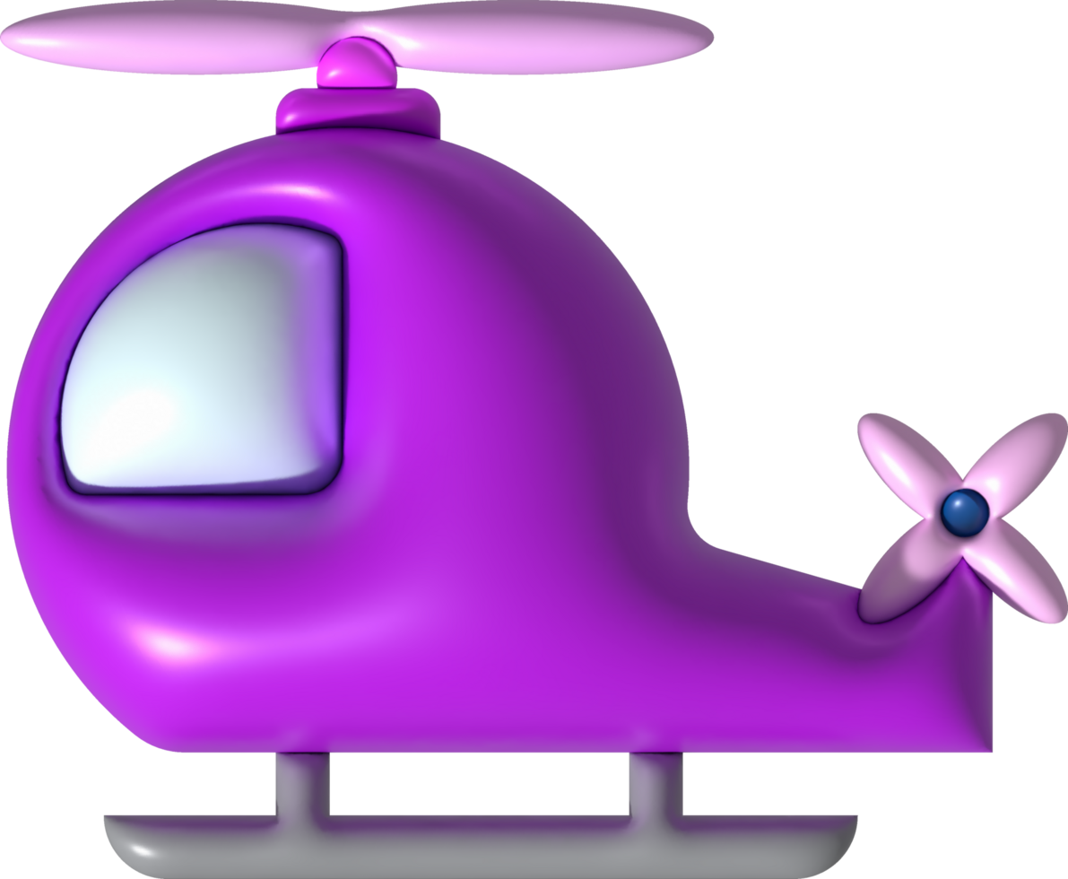 3d ilustración para niños juguete helicóptero.niños juguetes mínimo estilo. png