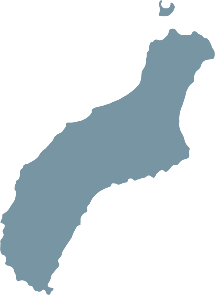 doodle freehand drawing of niihau island map. png