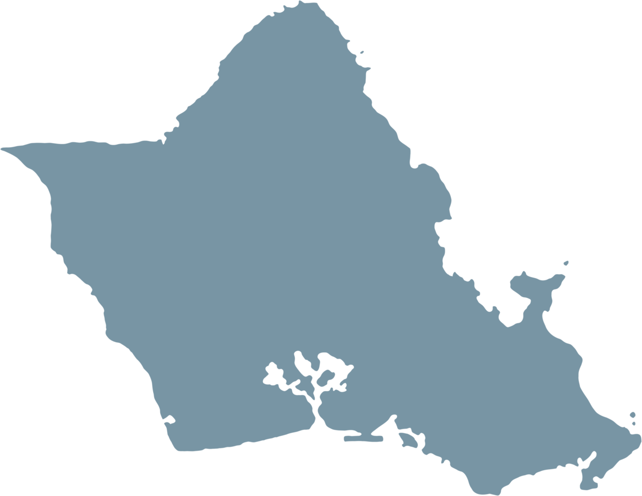 doodle freehand drawing of oahu island map. png