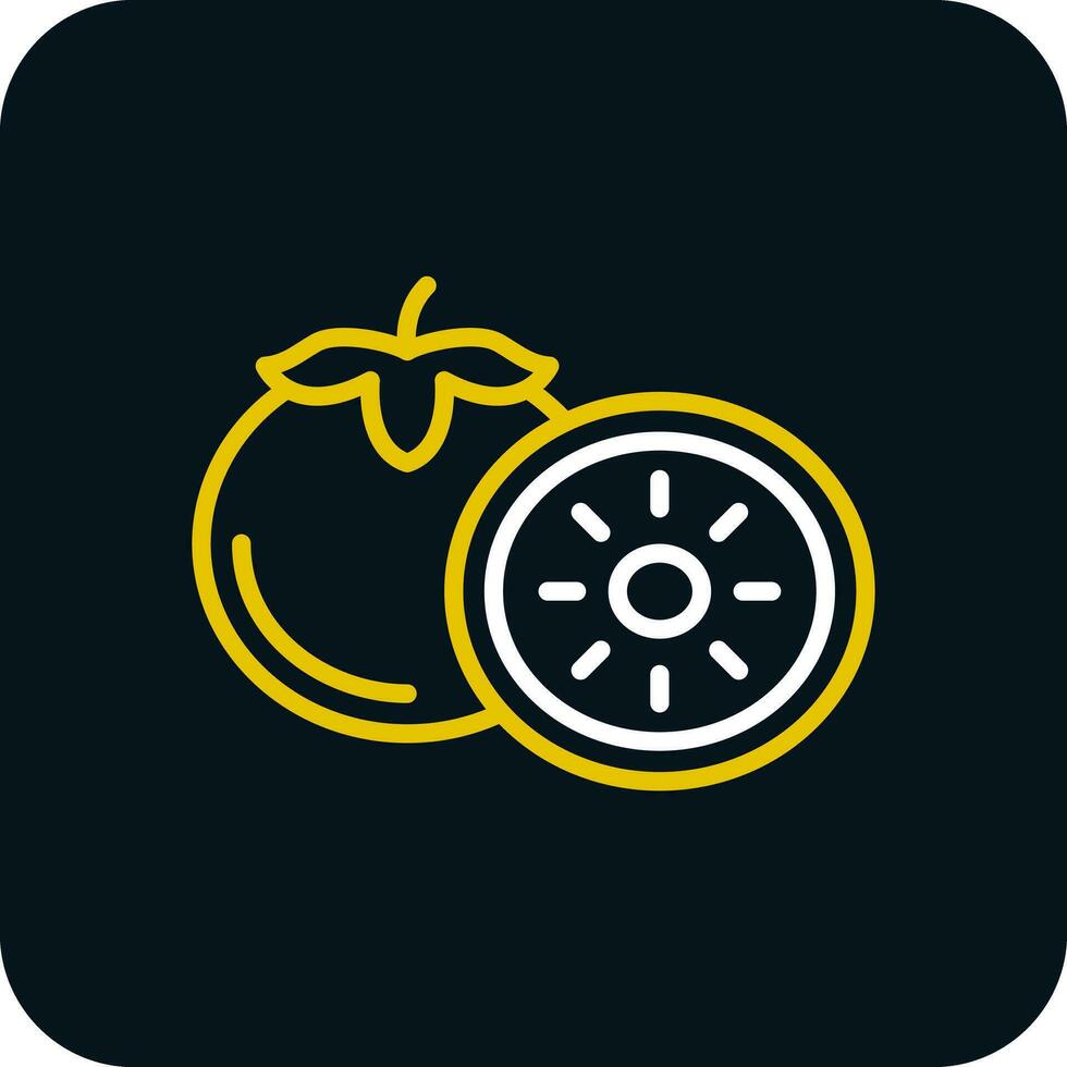 Persimmon Vector Icon Design