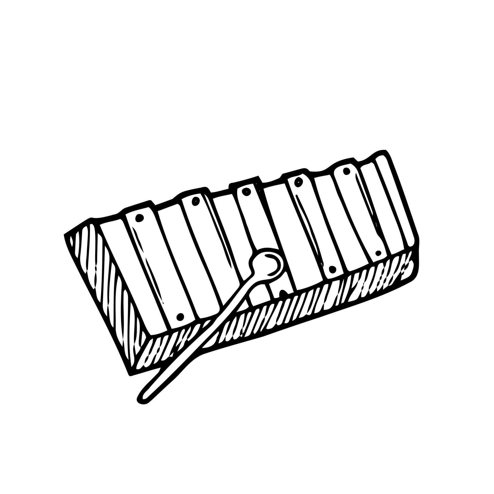 Doodle xylophone illustration. Toy xylophone in vector 27992350 Vector