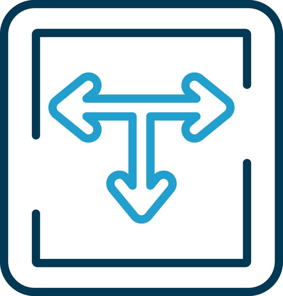 T Junction Vector Icon Design