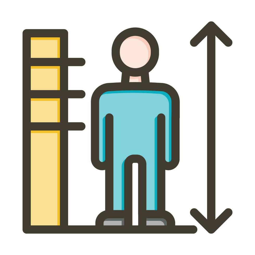 Height Limit Vector Thick Line Filled Colors Icon For Personal And Commercial Use.