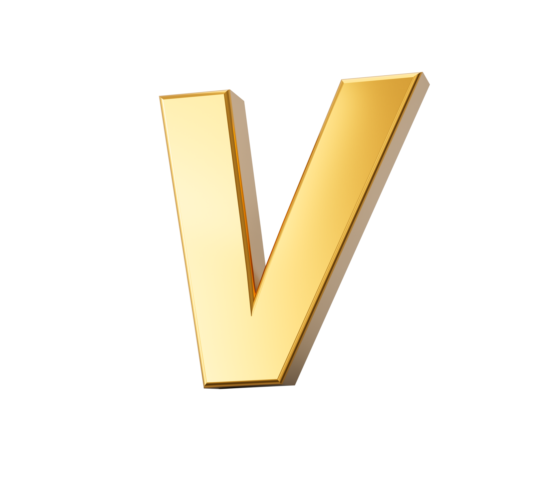 Golden alphabet v 3D Golden Letters numbers 3d Illustration 27992643 PNG