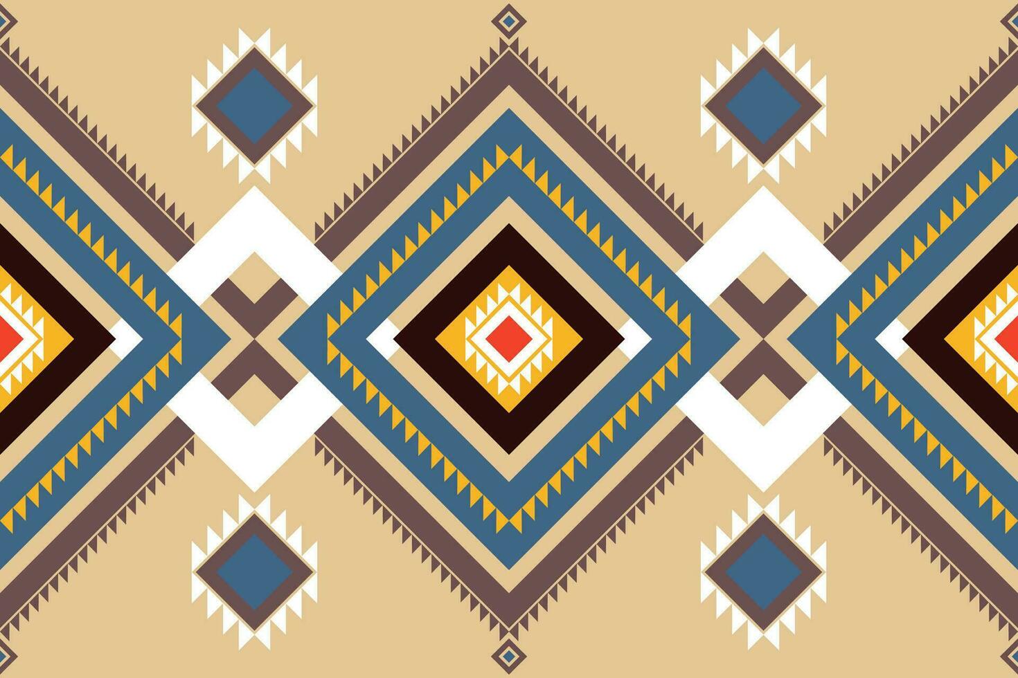 ethnic geometric seamless pattern. Design for fabric, clothes, decorative paper, wrapping, textile, embroidery, illustration, vector