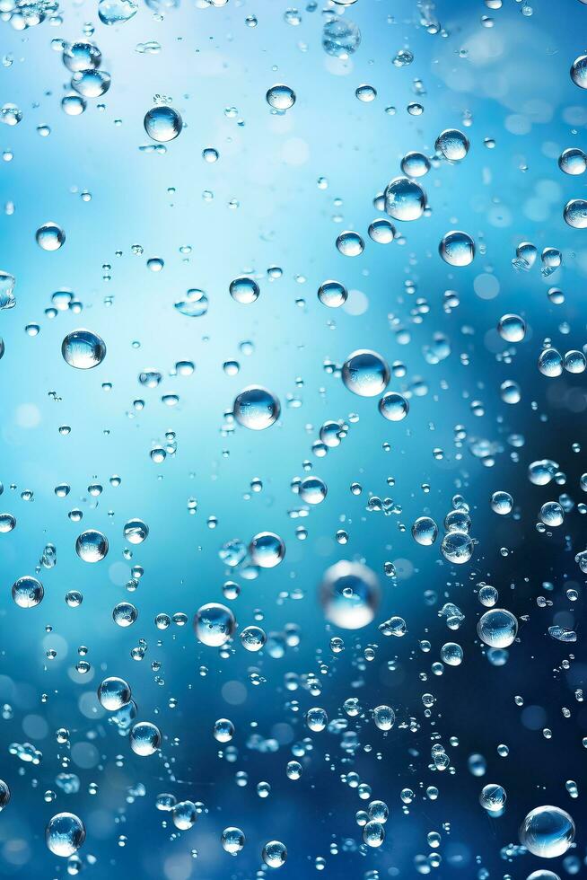 Abstract rain drops with sun lights beautiful water background with copy space for products or text concept banner for beach vacation or beauty spa photo