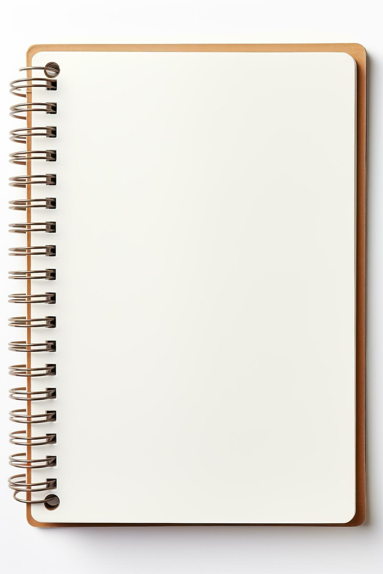 Open blank sketchbook isolated on white background Stock Photo