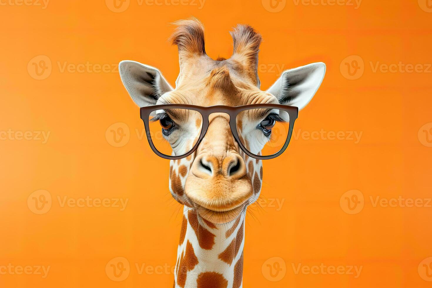 Amusing giraffe sporting eyewear photo