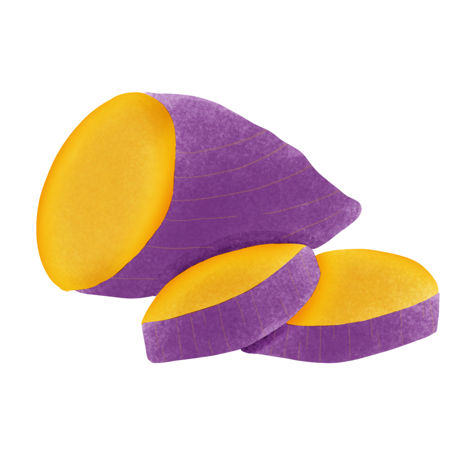 Yams purple outside,yellow inside png