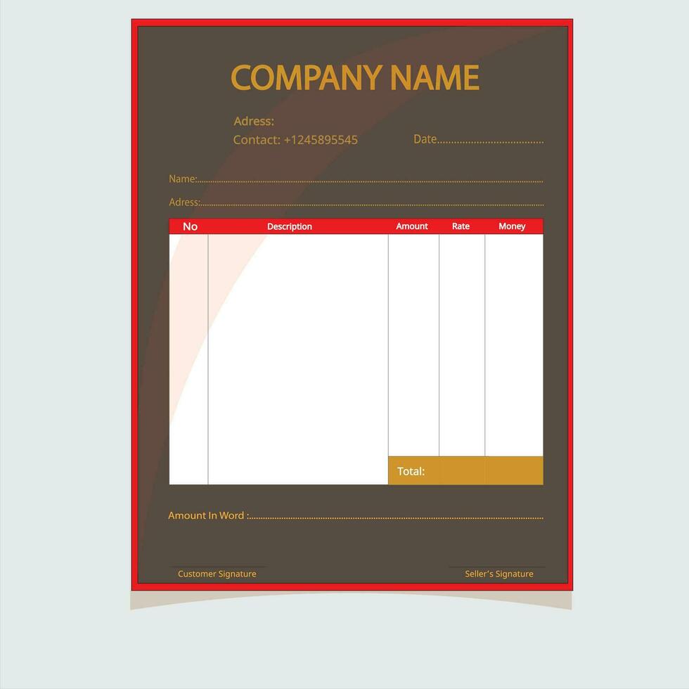 Business English memo cash template free vector