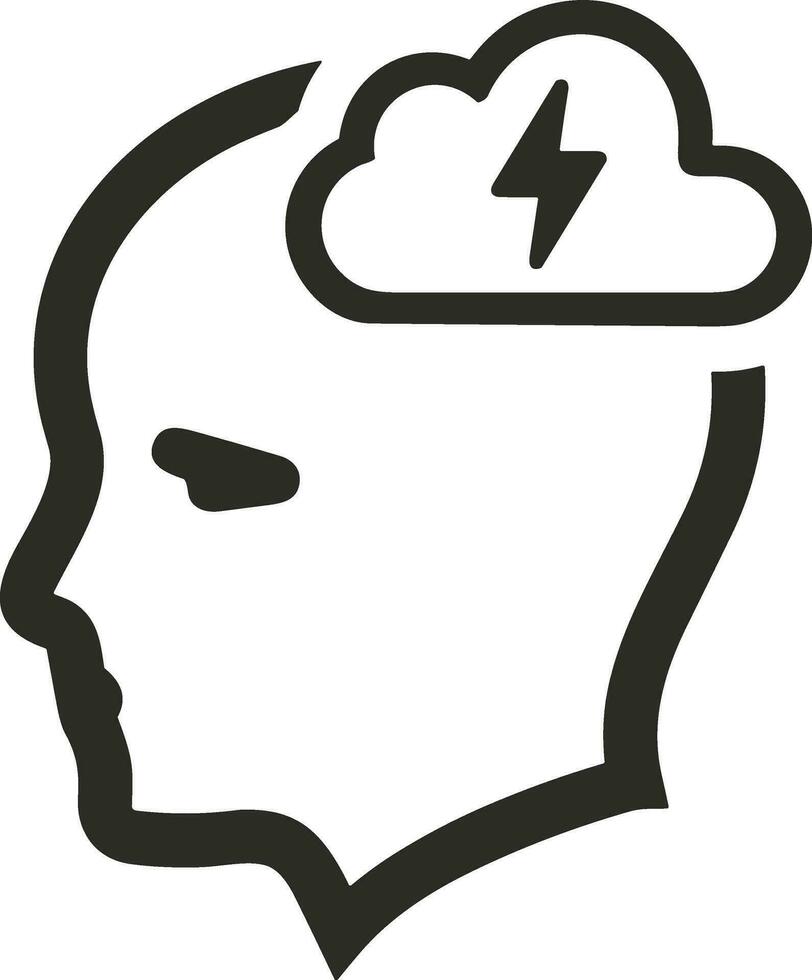 Brain idea symbol icon vector image. Illustration of the creative intelligence think design image. EPS 10