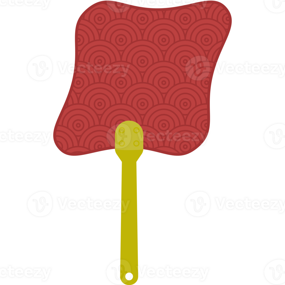 Aesthetic Manual Handle Hand Fan Chuseok Circle Style Collection png