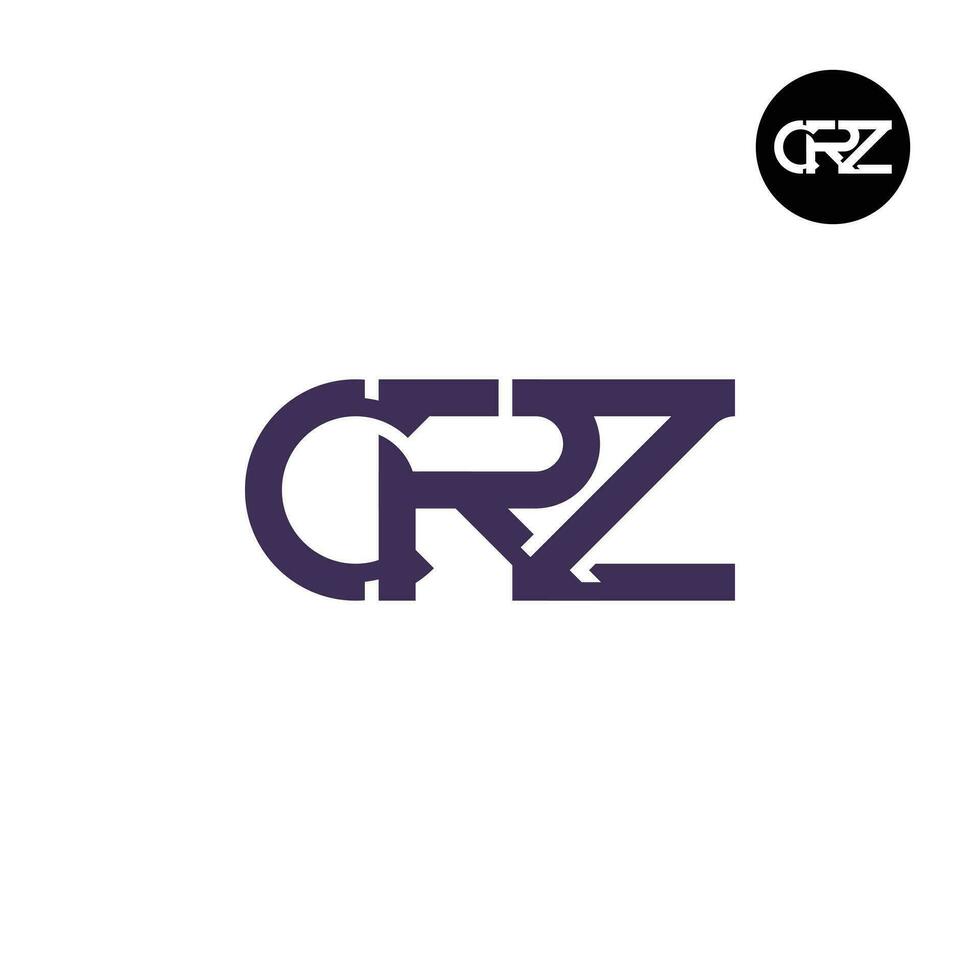 letra crz monograma logo diseño vector