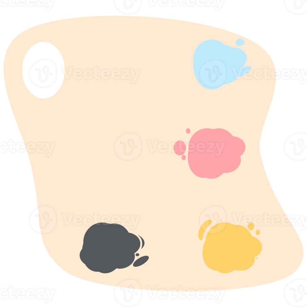 Color palette painting board basic shape png