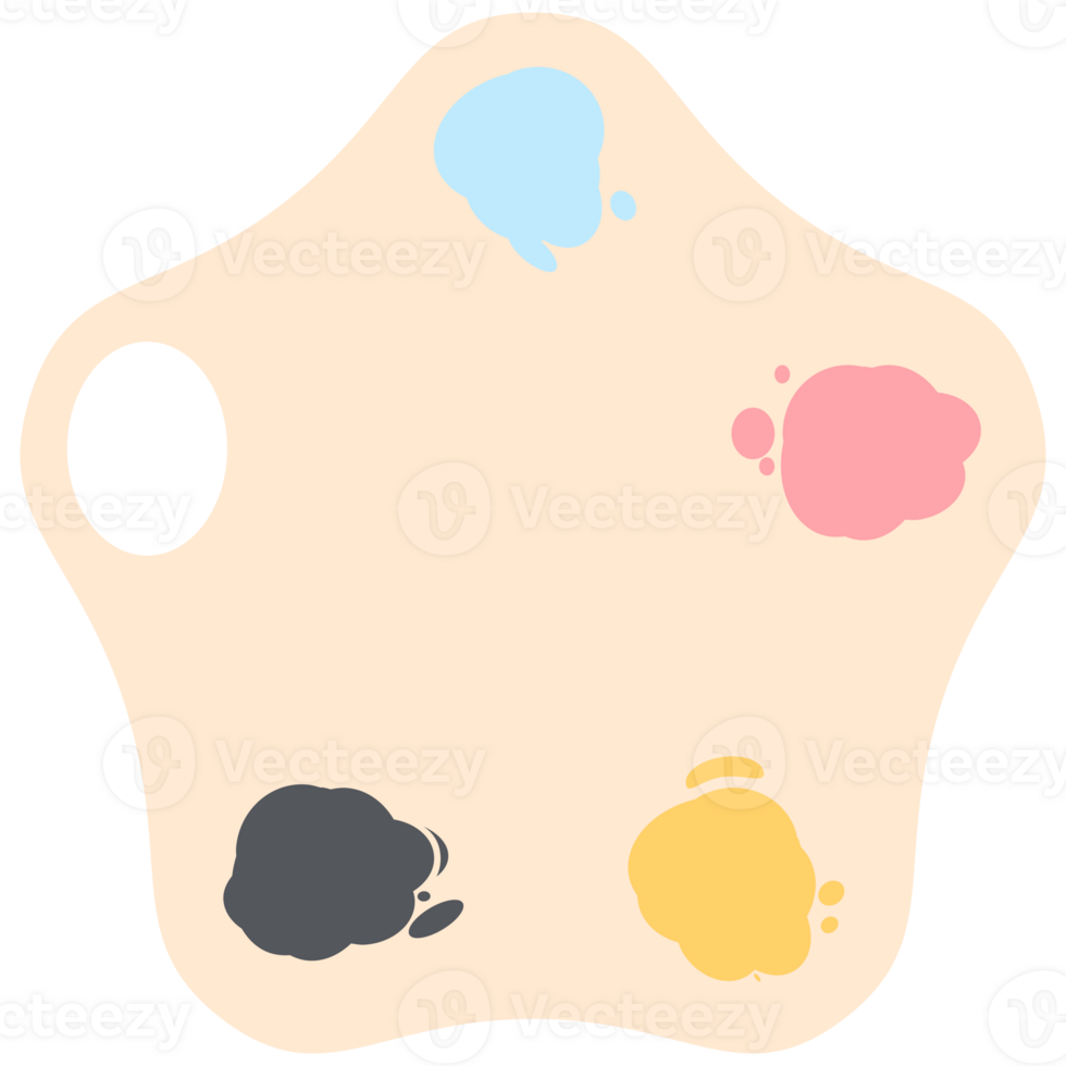 Color palette painting board basic shape png