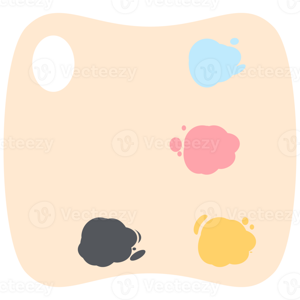Color palette painting board basic shape png