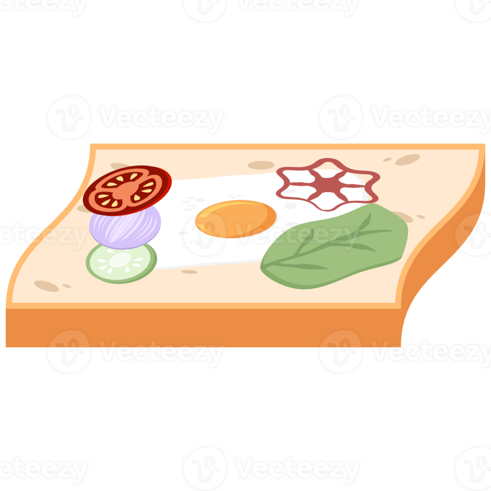 White Bread Slices With Fried Eggs Ready to Serve 27993966 PNG