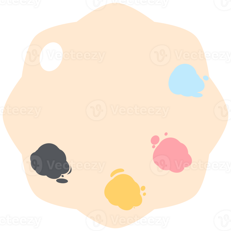 Color palette painting board basic shape png