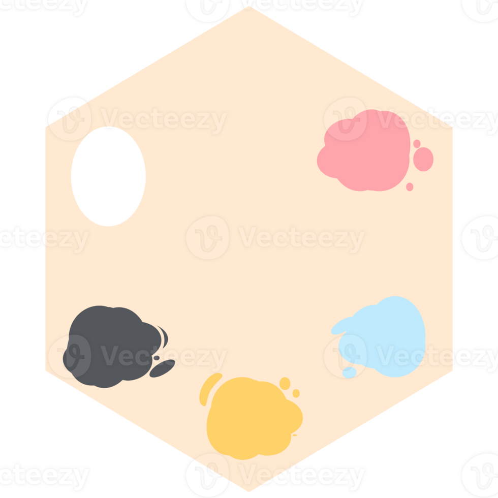 Color palette painting board basic shape png