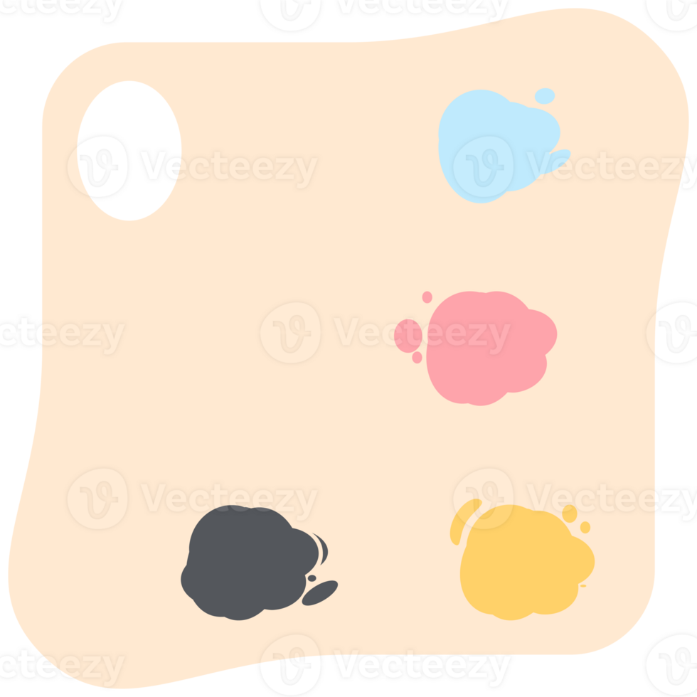 Color palette painting board basic shape png