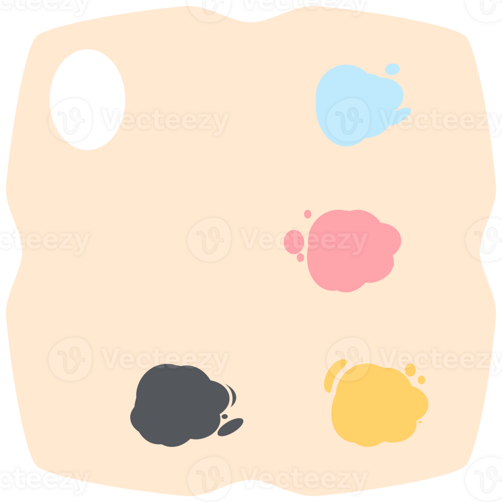 Color palette painting board basic shape png