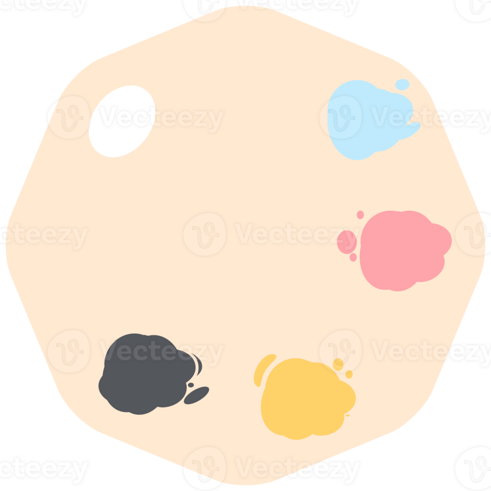 Color palette painting board basic shape png
