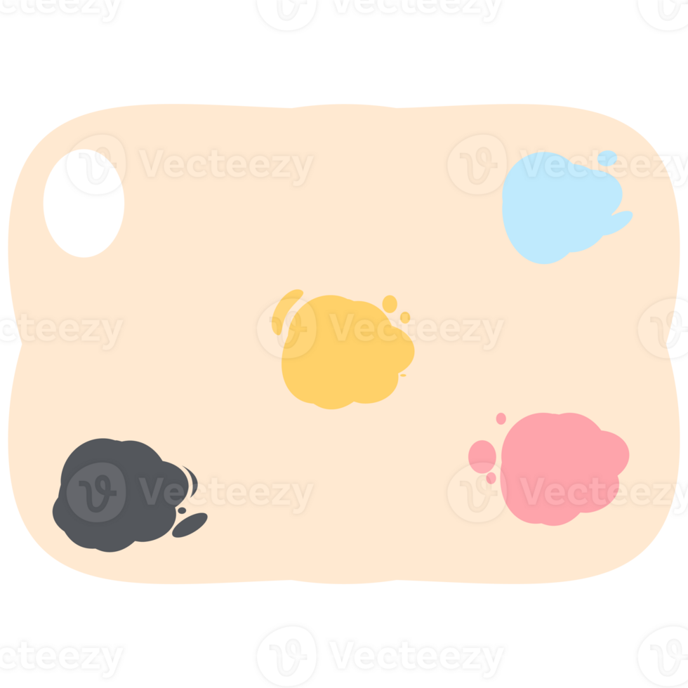 Color palette painting board basic shape png