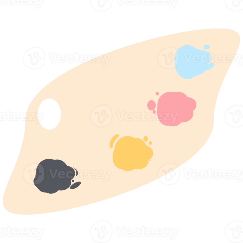 Color palette painting board basic shape png