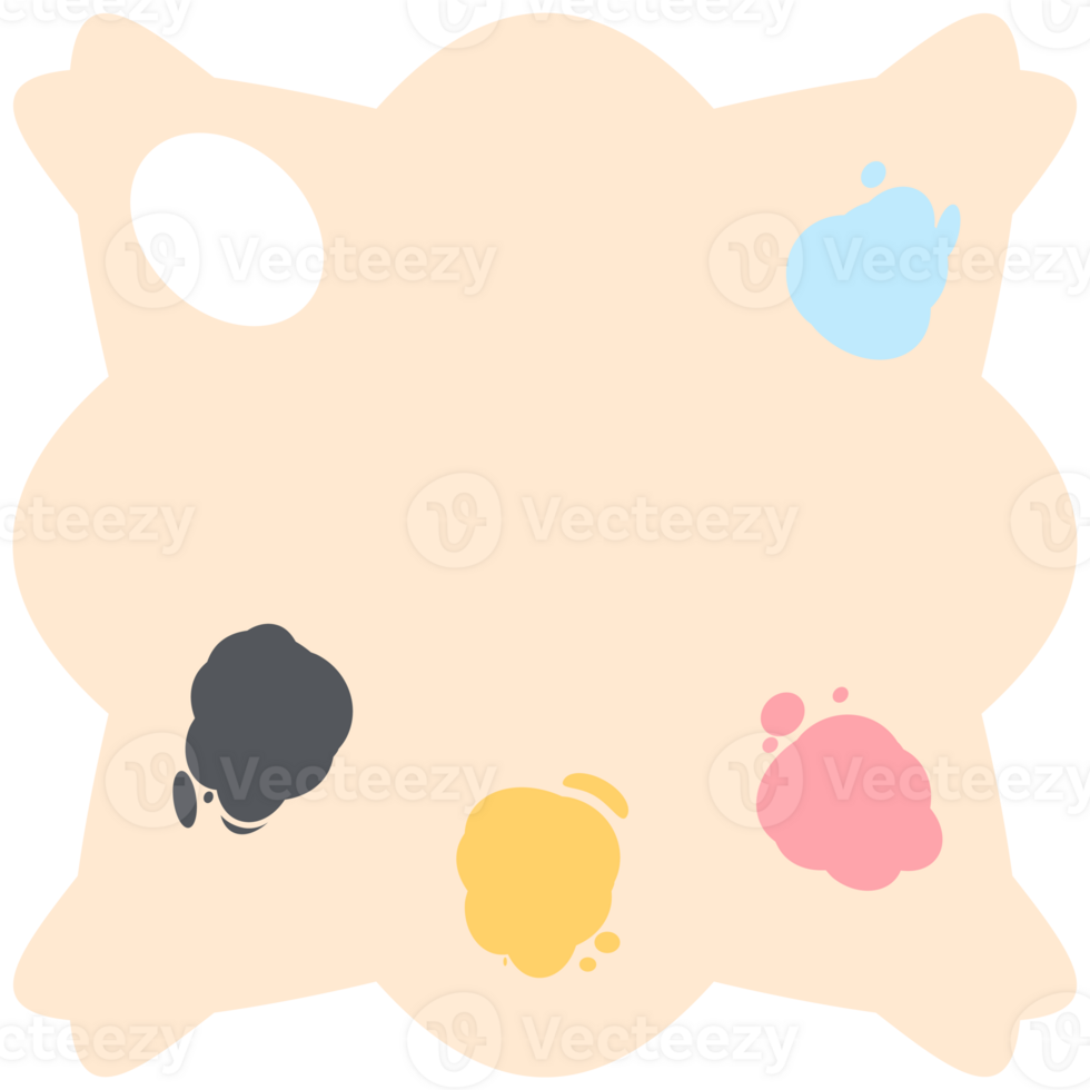 Color palette painting board basic shape png