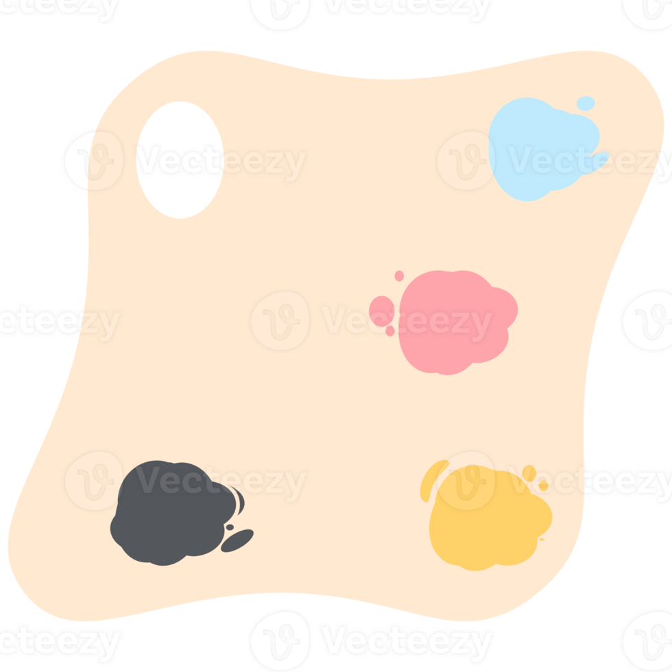 Color palette painting board basic shape png