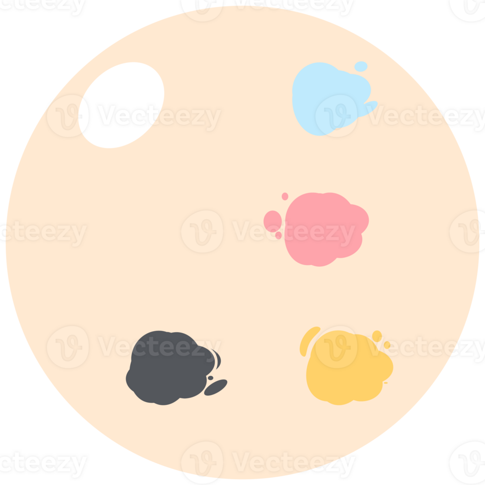 Color palette painting board basic shape png