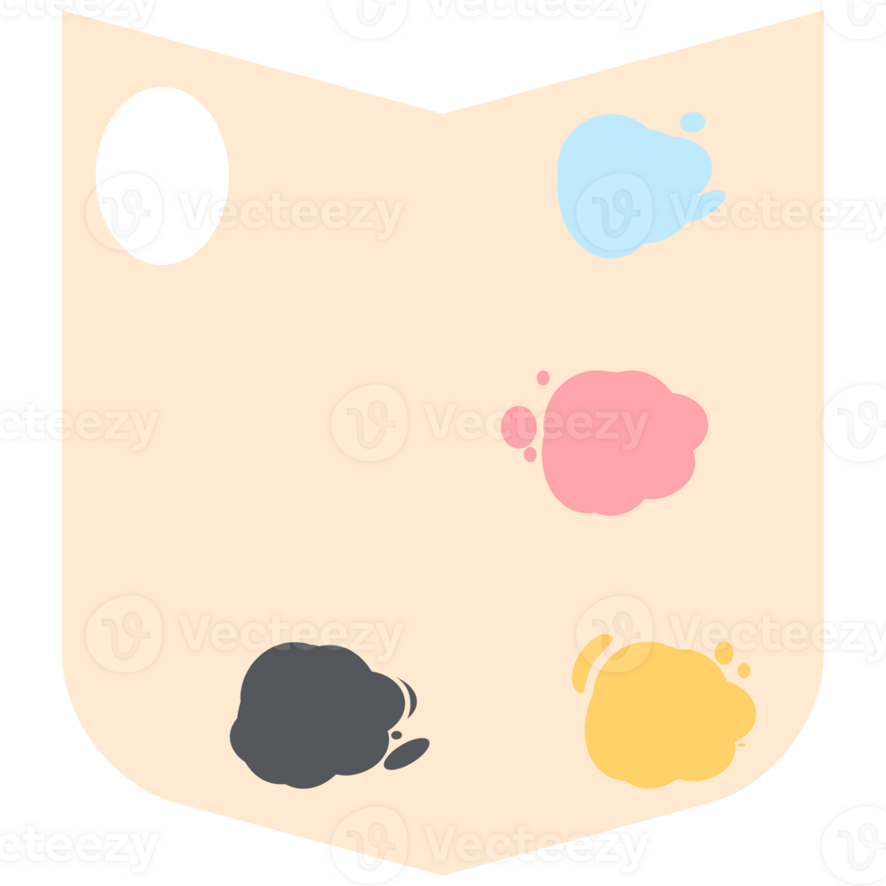 Color palette painting board basic shape png