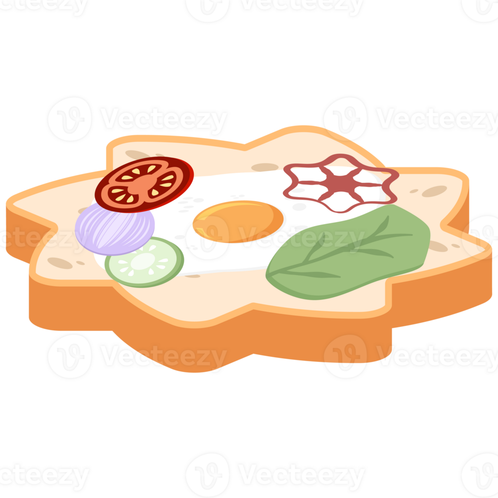 White Bread Slices With Fried Eggs Ready to Serve 27994033 PNG