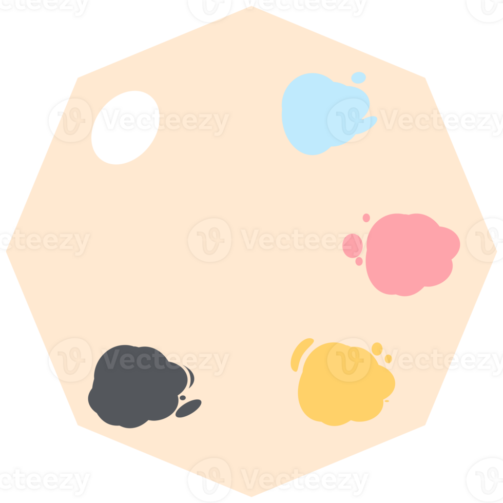 Color palette painting board basic shape png