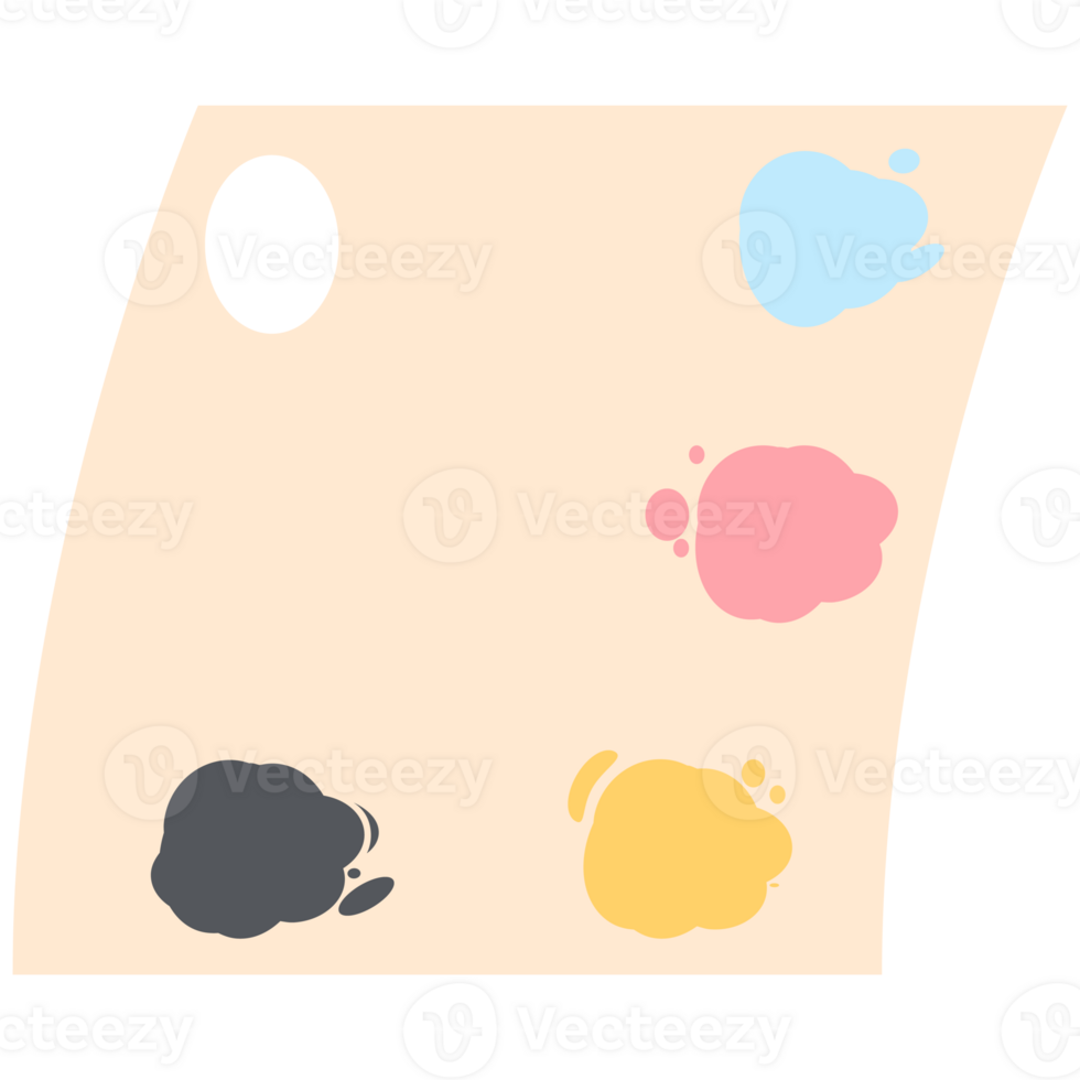 Color palette painting board basic shape png