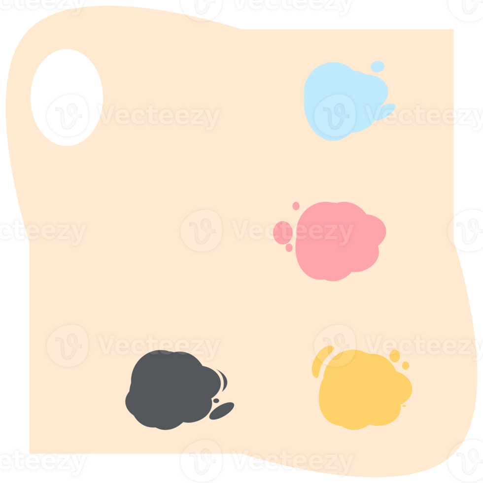Color palette painting board basic shape png