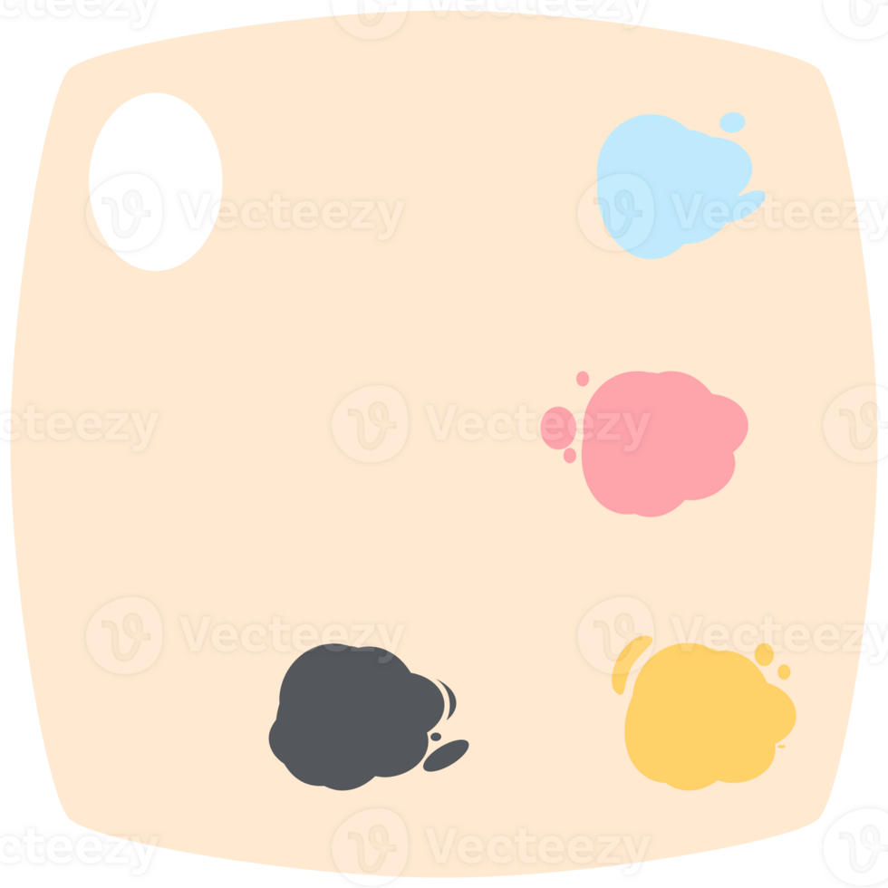 Color palette painting board basic shape png