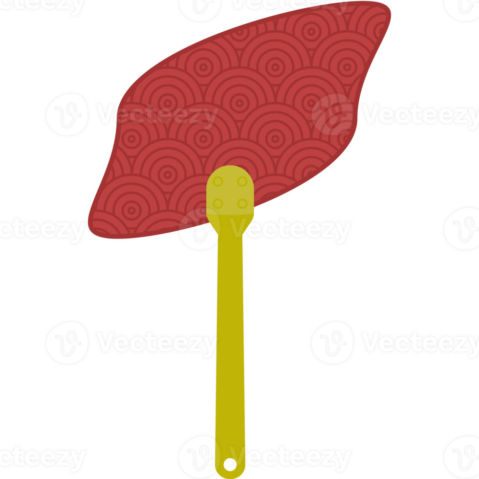 Aesthetic Manual Handle Hand Fan Chuseok Circle Style Collection png