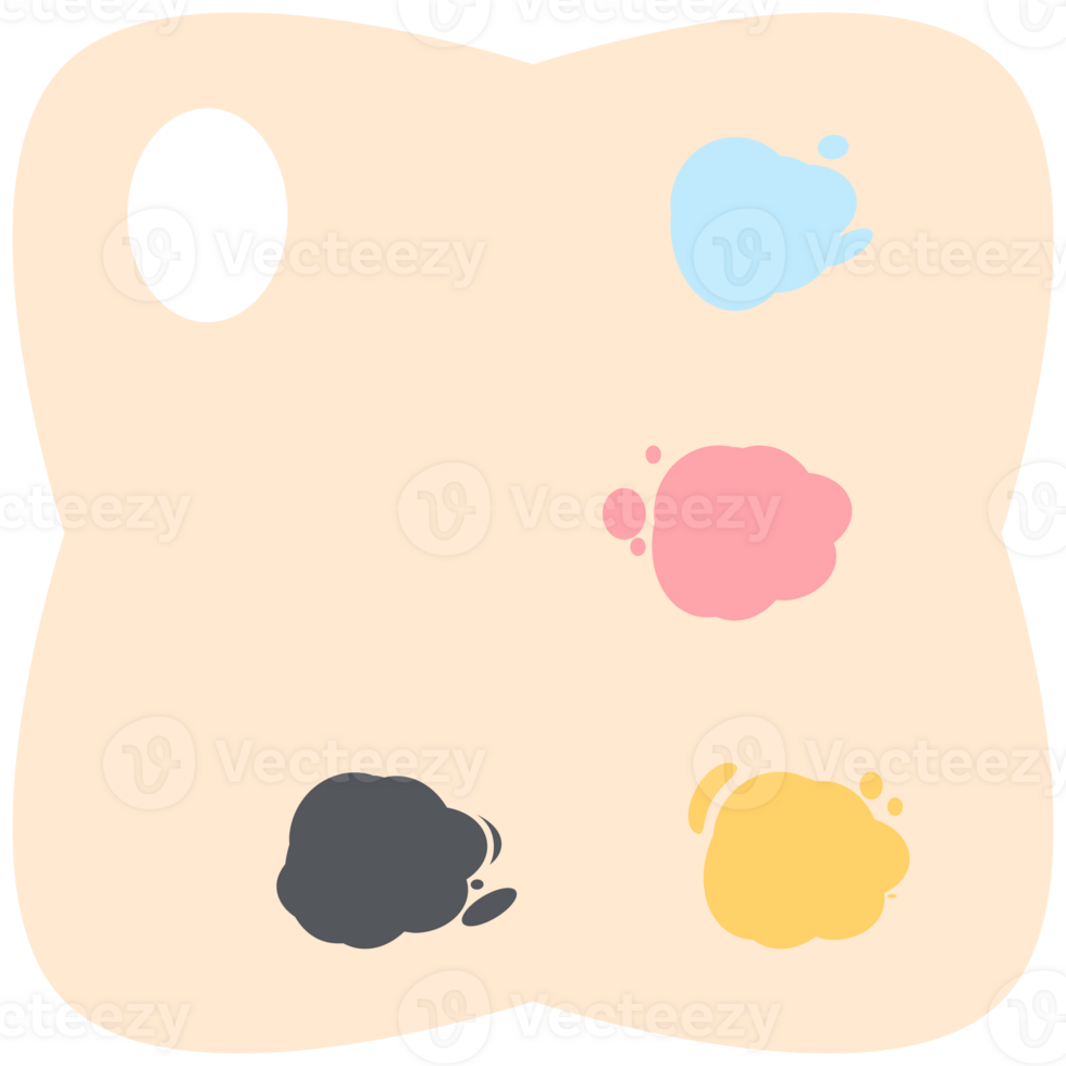 Color palette painting board basic shape png