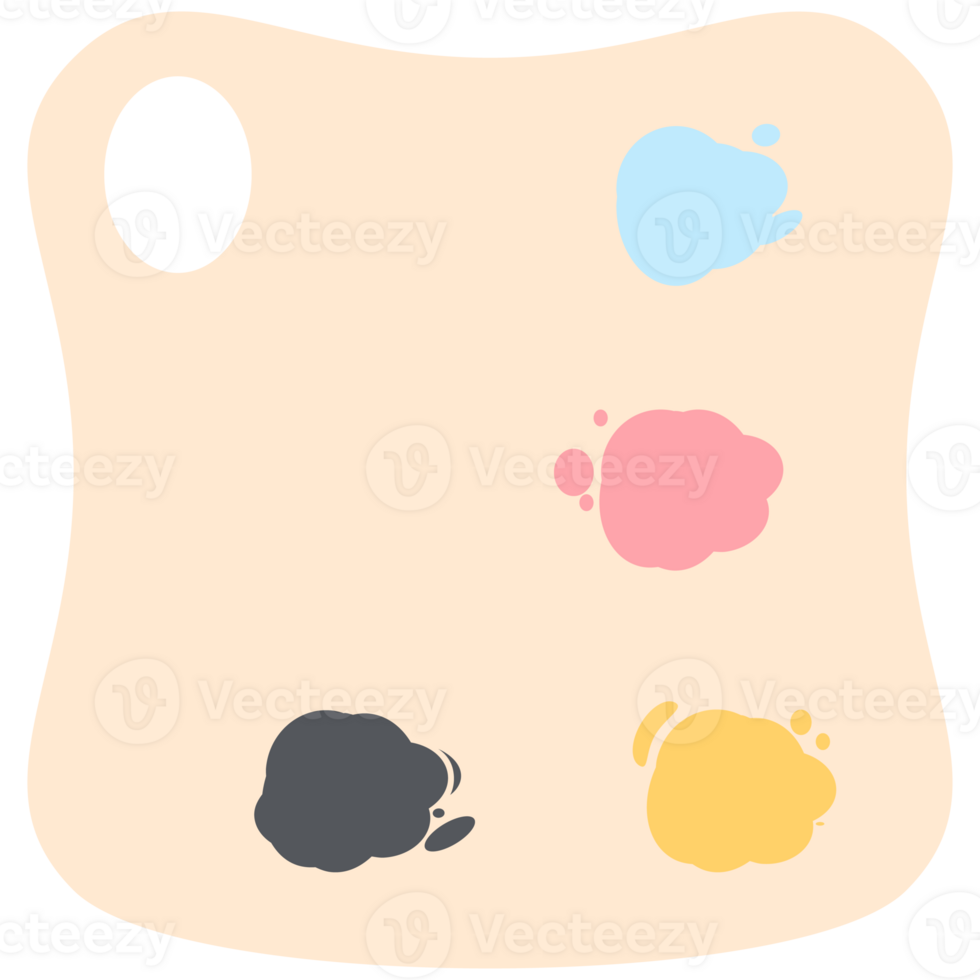 Color palette painting board basic shape png