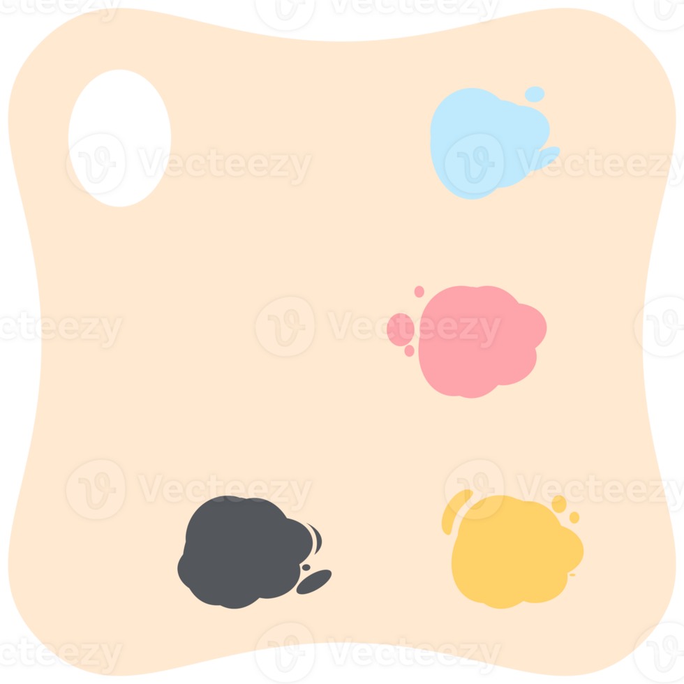 Color palette painting board basic shape png