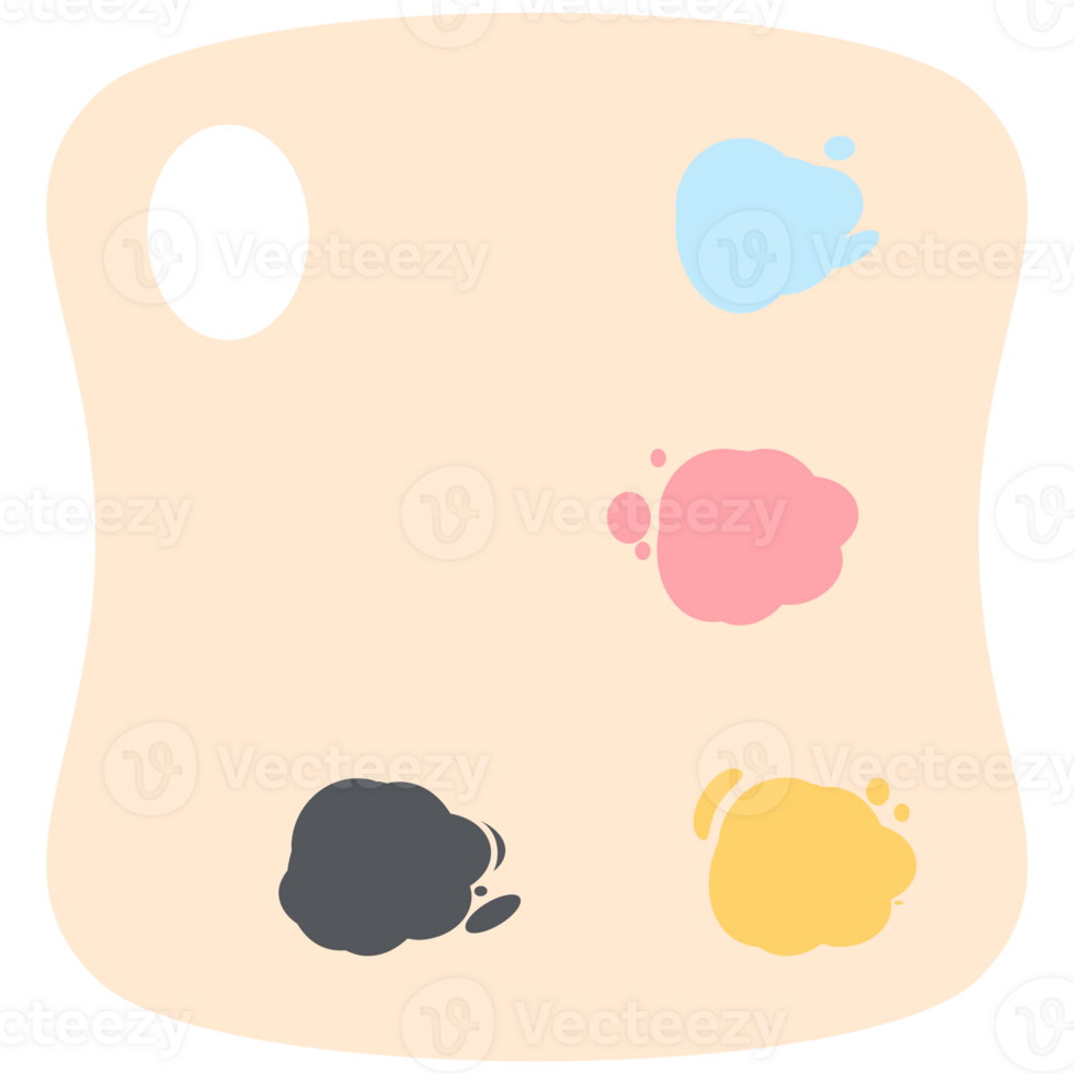 Color palette painting board basic shape png