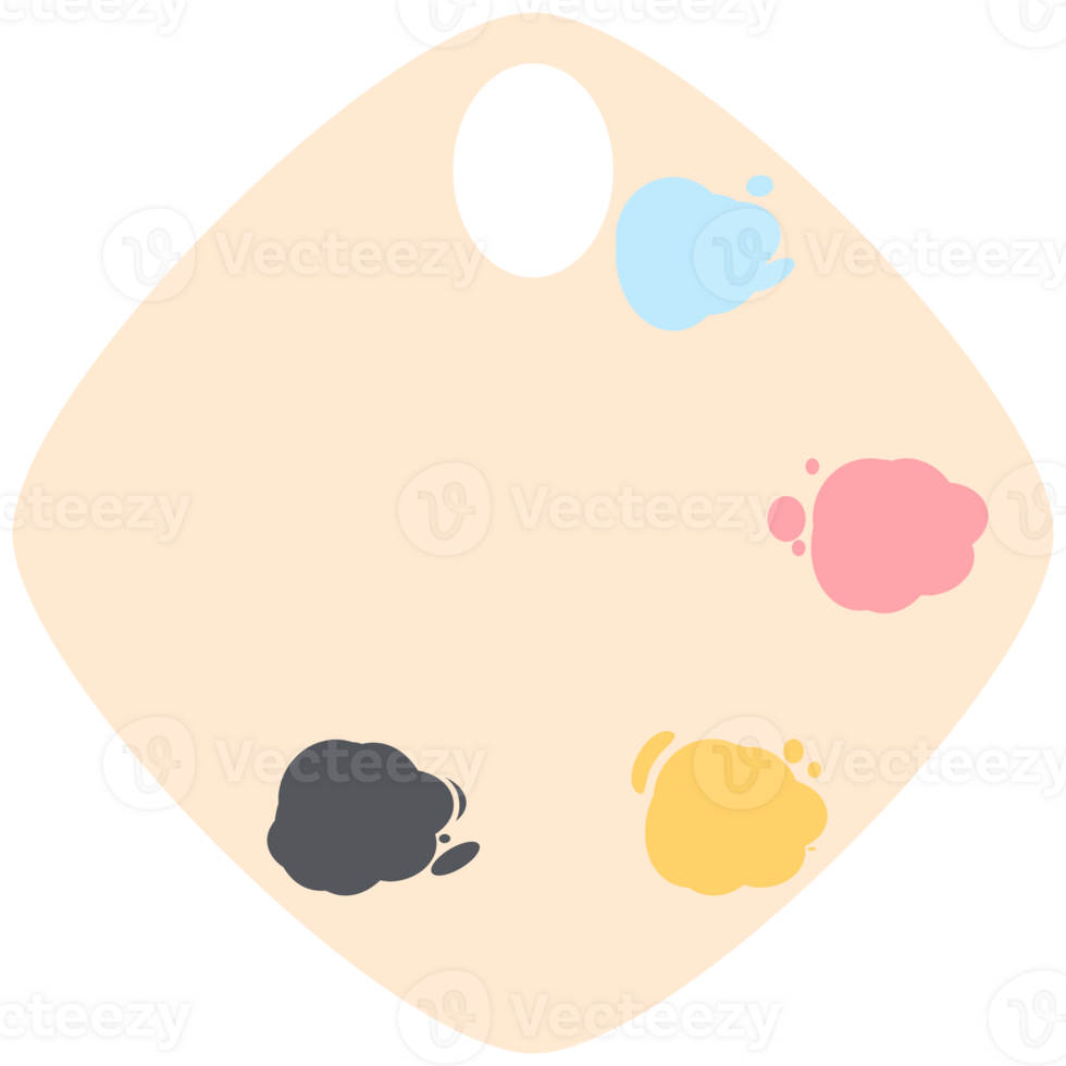 Color palette painting board basic shape png